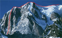 Traseul pina pe virful Mont Blanc