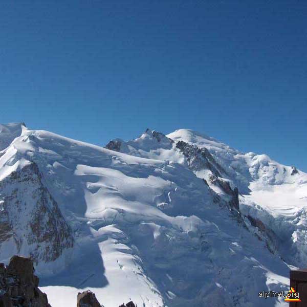 Mont Blanc 4810m - vazut de la statia de Teleferic