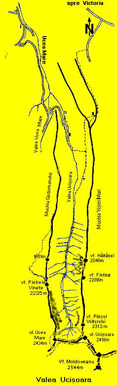 Valea Ucisoarei - harta